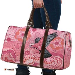 NAIDOC Week Aussie Indigenous Travel Bag Aboriginal Galah Bird Contemporary Art LT7