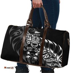 New Zealand Lawn Bowls Travel Bag Black Maori Warrior Tribal Silver Fern LT9