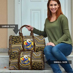 West Coast Eagles Travel Bag Indigenous Monochrome Dot Art Mascot Style TS04