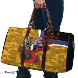 West Eagles ANZAC Personalised Travel Bag Lest We Forget Poppy Camo LT9