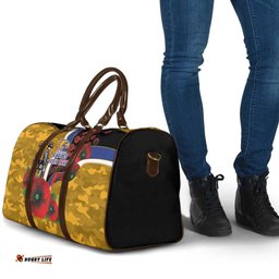 West Eagles ANZAC Personalised Travel Bag Lest We Forget Poppy Camo LT9