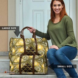 Matariki New Zealand Travel Bag NZ Niho Taniwha Maori New Year Yellow Galaxy LT14