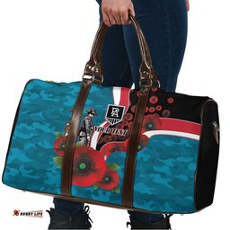 Port Power ANZAC Personalised Travel Bag Lest We Forget Poppy Camo LT9