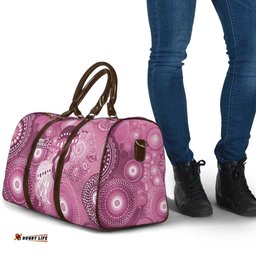 NAIDOC Deadly 50 Years Travel Bag Jellyfish Aboriginal Culture Inspired Pink LT9