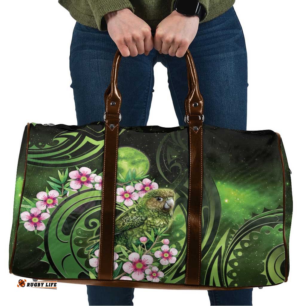 New Zealand Aotearoa Kakapo Travel Bag Maori Pattern With Manuka Galaxy Style LT05