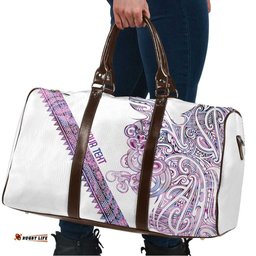 Mawhero Paua shell Kowhaiwhai Taniko Personalised Travel Bag Taniwha Maori Tribal Style LT9