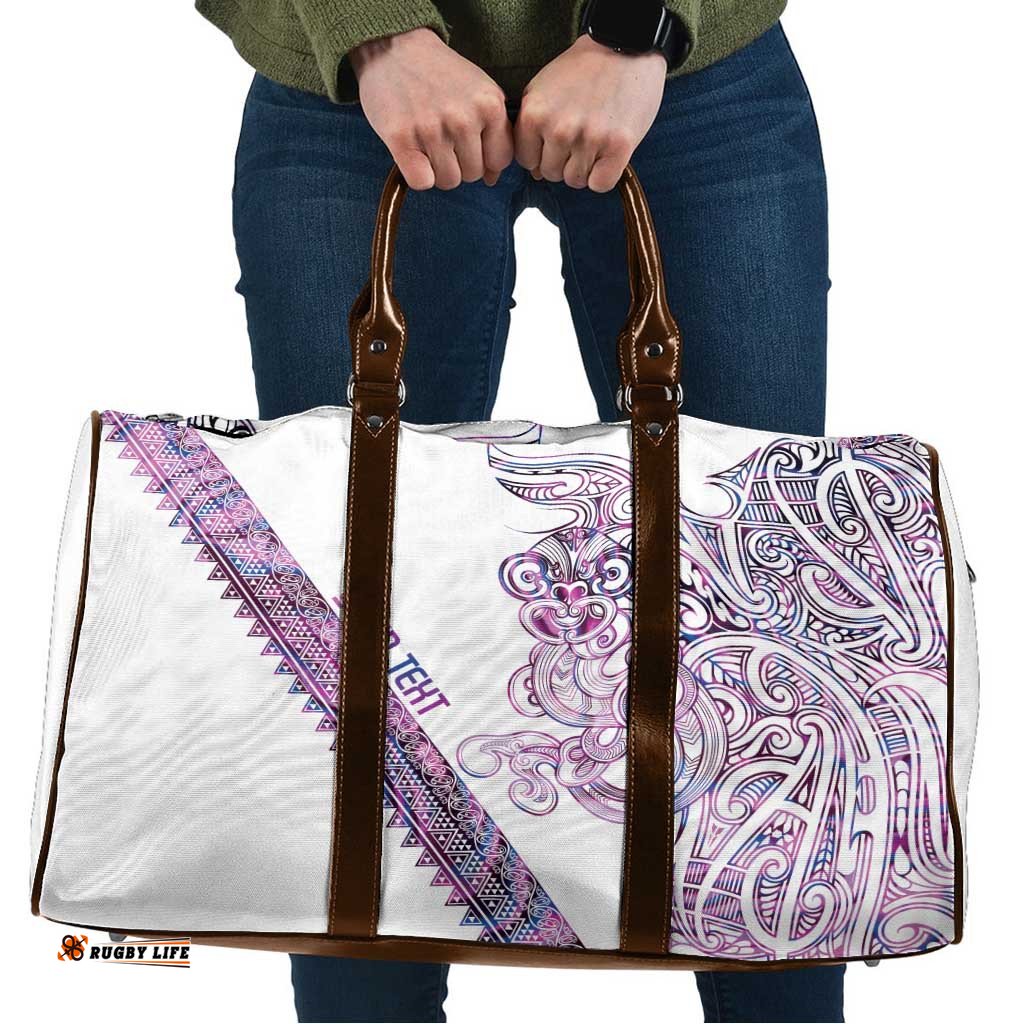 Mawhero Paua shell Kowhaiwhai Taniko Personalised Travel Bag Taniwha Maori Tribal Style LT9