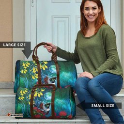 New Zealand Tui Bird Travel Bag Maori Koru With Pohutukawa Galaxy Style LT05