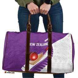 New Zealand Cricket Travel Bag Kiwi Birds Haka Dance Purple Fern Sporty Style LT03