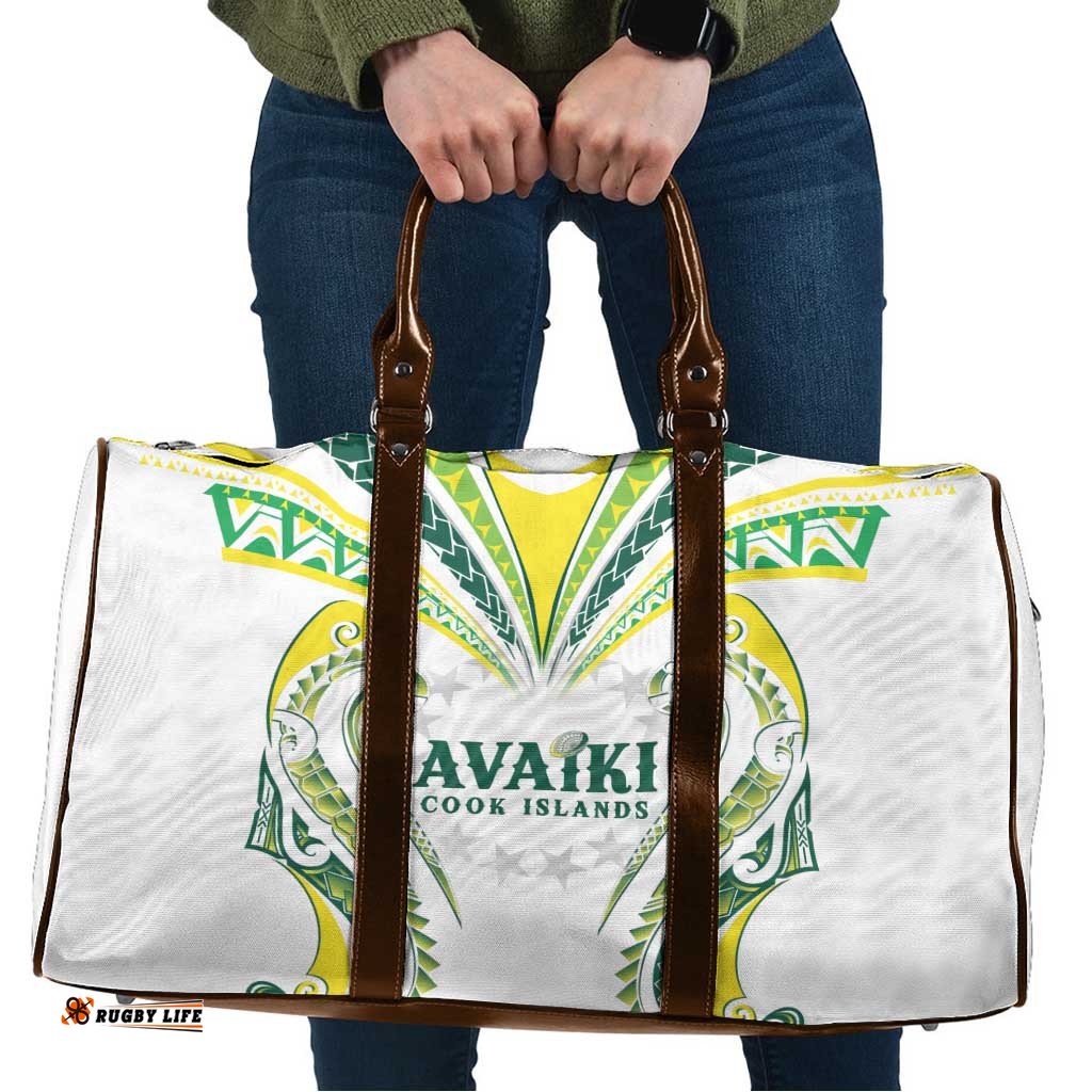 Rugby Cook Islands Avaiki Travel Bag White Kuki Airani Tribal Maori Inspired LT9