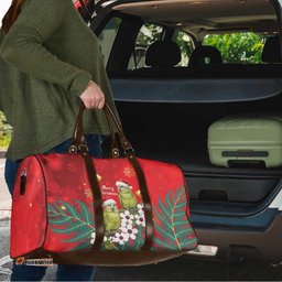 New Zealand Kakapo Christmas Travel Bag Owl Parrot Santa Sliver Fern Manuka - Red LT14