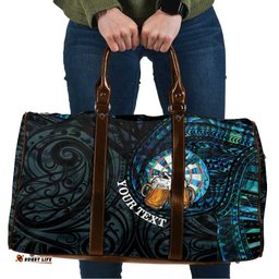Personalized New Zealand Darts Beer Travel Bag Paua Shell Aotearoa Maori Tattoo LT14
