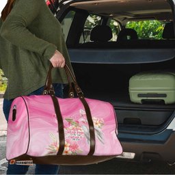 Personalised I Wear Pink For The Fight Travel Bag Australian Breast Cancer Spirit LT9