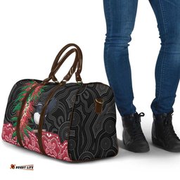 Willie wagtail Australia Travel Bag Aussie Bottlebrushes Aboriginal Art LT14