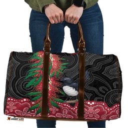 Willie wagtail Australia Travel Bag Aussie Bottlebrushes Aboriginal Art LT14
