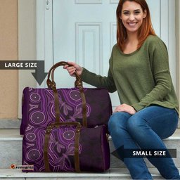 Purple Indigenous Dragonfly Australia Travel Bag Aboriginal Art LT14