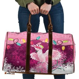 Pink Cockatoo Australia Christmas Travel Bag Grevillea Eucalyptus Blossoms LT14