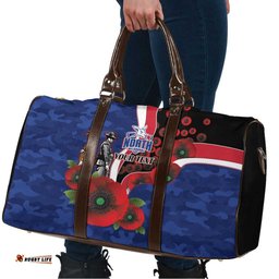 North Kangaroos ANZAC Personalised Travel Bag Lest We Forget Poppy Camo LT9
