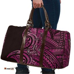 New Zealand Hammerhead Shark Travel Bag Maori Haehae Mangopare Pink LT14