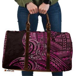 New Zealand Hammerhead Shark Travel Bag Maori Haehae Mangopare Pink LT14