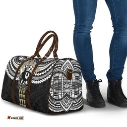 Personalized Collingwood Magpies Travel Bag Polynesian Tribal Pattern Heritage Football TS04