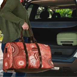 NAIDOC Deadly 50 Years Travel Bag Jellyfish Aboriginal Culture Inspired Red LT9