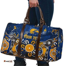 Personalized West Coast Eagles Travel Bag Aboriginal Dot Painting Graffiti Style TS04