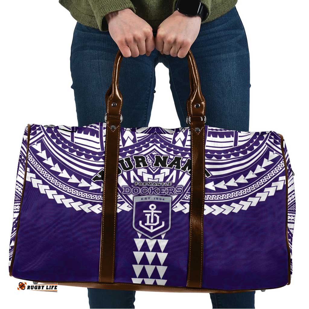 Personalized Fremantle Dockers Travel Bag Polynesian Tribal Pattern Heritage Football TS04