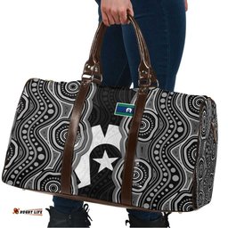 Torres Strait Islander Travel Bag Flag Feather Headdress Indigenous Dotwork Tribal Art TS04