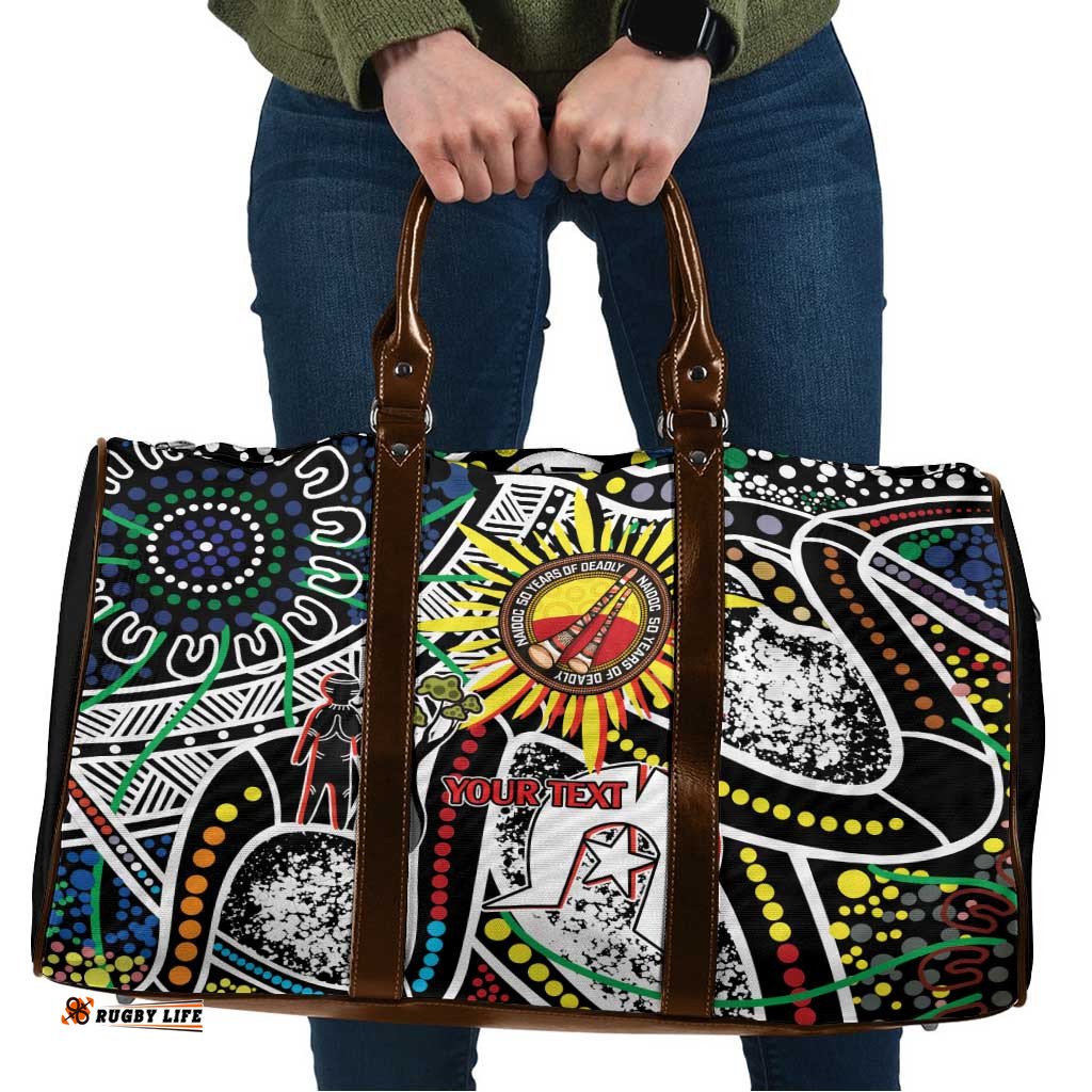 NAIDOC 50 Years of Deadly Personalised Travel Bag Aboriginal Dot Art LT9