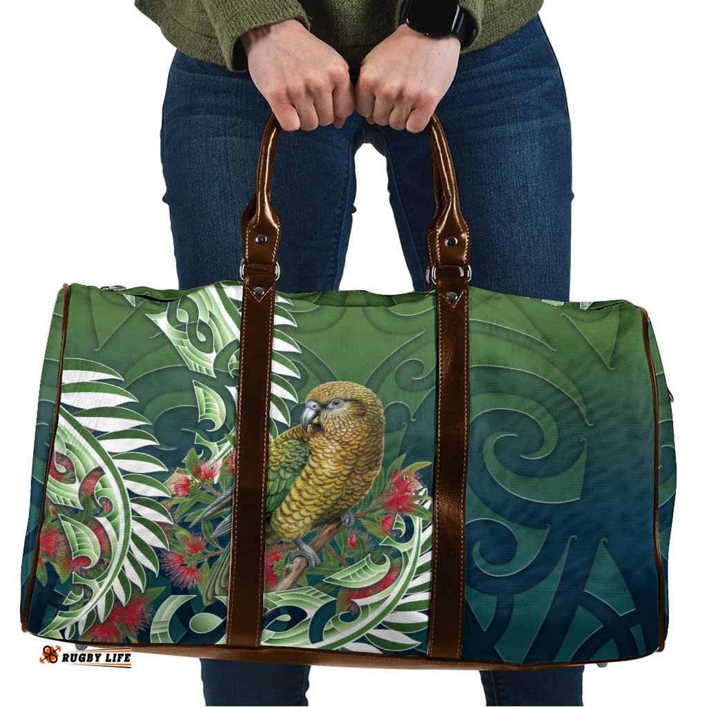 New Zealand Kea Bird Travel Bag With Maori Koru Fern LT05