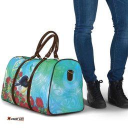 New Zealand Tomtit Travel Bag Maori Koru With Pohutukawa Galaxy Style LT05