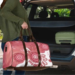 NAIDOC Week 2026 Travel Bag 50 Years Deadly Dhari Pink Aboriginal Art LT14