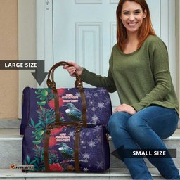 Tui Meri Kirihimete Personalised Travel Bag Pohutukawa Flowers Blue Motif LT9