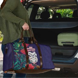 Maori Wheku Meri Kirihimete Personalised Travel Bag All Blue Indigenous Maori Motif LT9