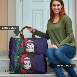 Maori Wheku Meri Kirihimete Personalised Travel Bag All Blue Indigenous Maori Motif LT9