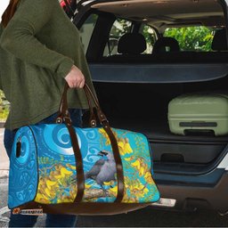 New Zealand Kokako Bird Travel Bag Maori Koru With Kowhai Flowers LT05