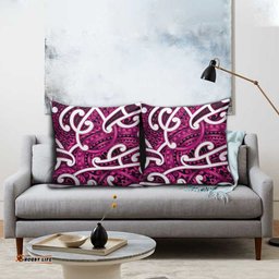 Aotearoa Maori Kowhaiwhai Pillow Cover Mawhero Puhoro and Patiki LT9