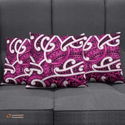 Aotearoa Maori Kowhaiwhai Pillow Cover Mawhero Puhoro and Patiki LT9