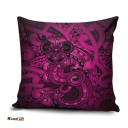Aotearoa Maori Hei Tiki Pillow Cover Mawhero Kowhaiwhai Puhoro Motif LT9
