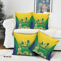 Australia Christmas Island Pillow Cover Golden Bosun Abutilon listeri With Map LT14