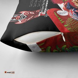 Aotearoa Toitu Te Tiriti Pillow Cover Waitangi-Honour The Treaty NZ Tuatara and Plants LT03