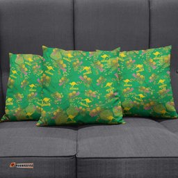 Australia Billy Buttons Pillow Cover Aussie Pycnosorus Kangaroo Seamless Style LT14