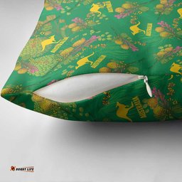 Australia Billy Buttons Pillow Cover Aussie Pycnosorus Kangaroo Seamless Style LT14