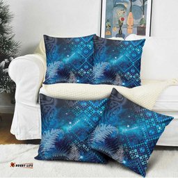 Aotearoa Taniko Matariki Pillow Cover Cosmic Blue LT7