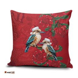 Aussie Kokaburra Waratah Christmas Pillow Cover Aboriginal Dots Painting LT9