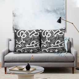Aotearoa Maori Kowhaiwhai Pillow Cover Kiwikiwi Puhoro and Patiki LT9
