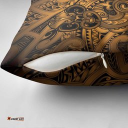 Aotearoa Maori Hei Tiki Pillow Cover Koura Kowhaiwhai Puhoro Motif LT9