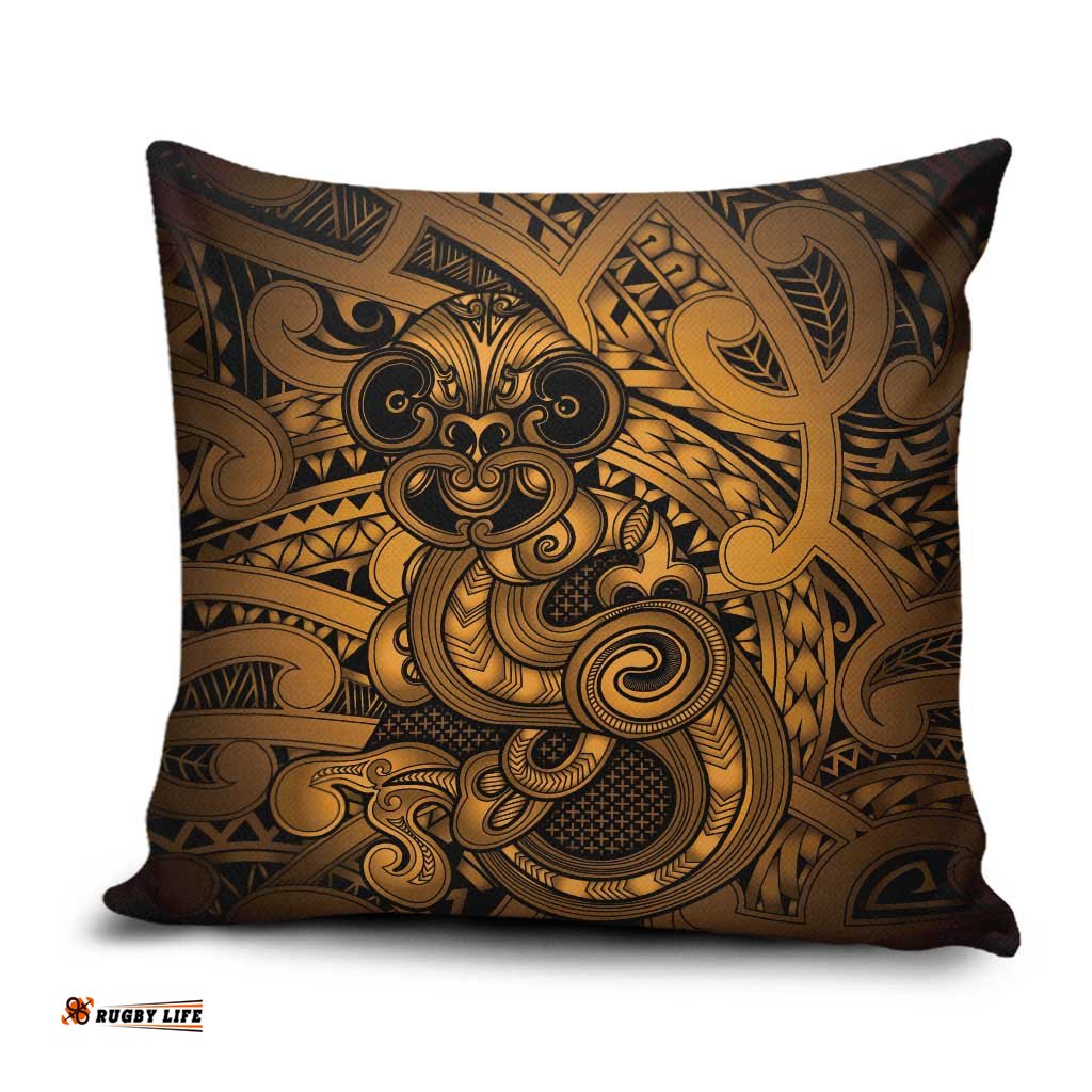 Aotearoa Maori Hei Tiki Pillow Cover Koura Kowhaiwhai Puhoro Motif LT9