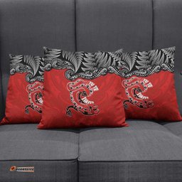 Aotearoa Toitu Te Tiriti Pillow Cover Taniwha Tribal Motifs LT03